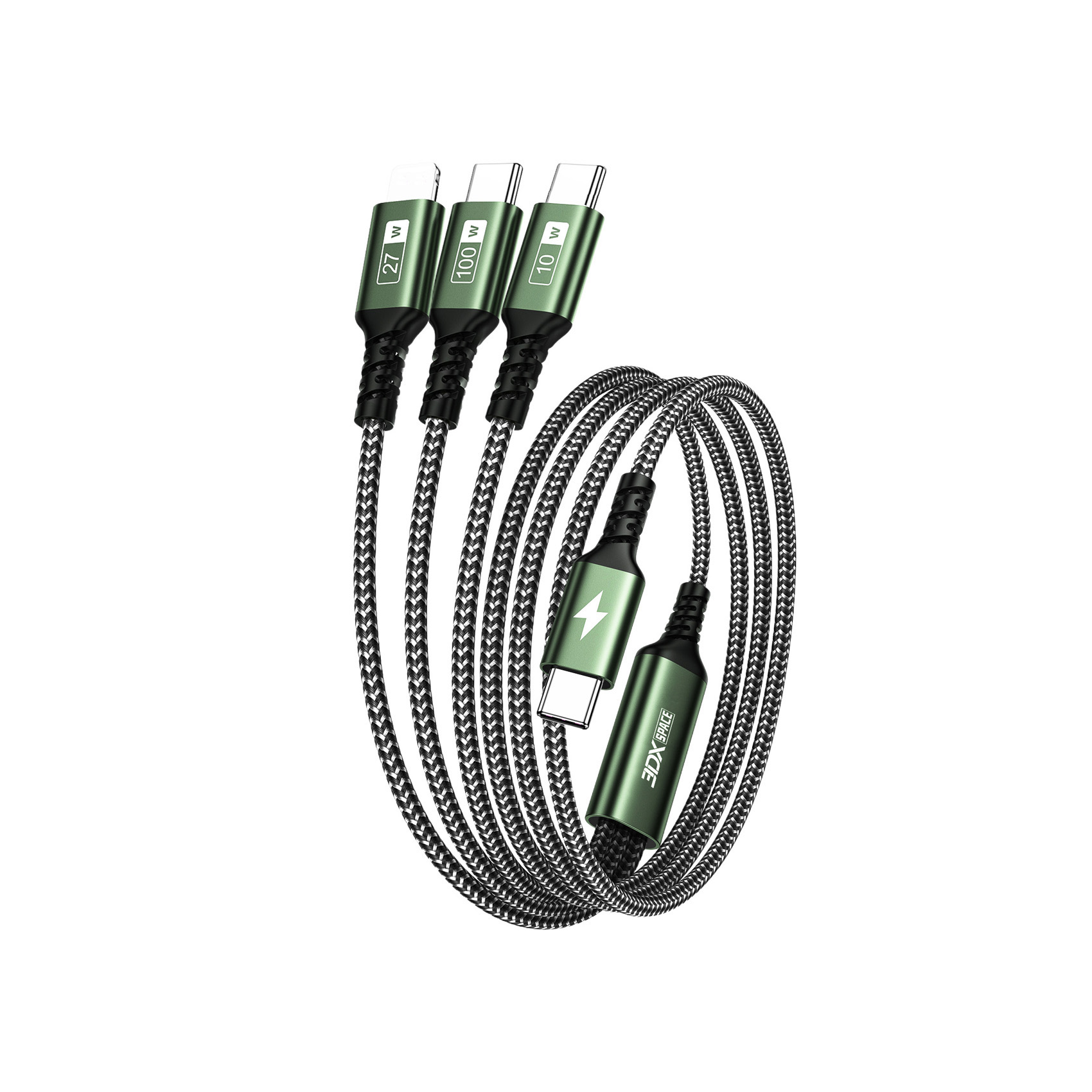 3-in-1 100W fast charging data cable
